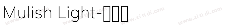 Mulish Light字体转换